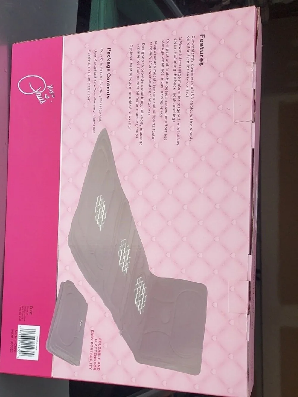 Paris Hilton Pink Cozy Chic Full-Body Massage Mat